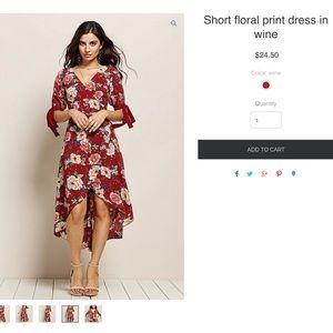 Soieblu floral print dress with high low detail